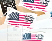 Happy 4th of July American Flag Gift Tags | Independence Day Gift Tag | Printable PDF Download