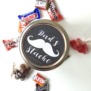 Etiquettes cadeaux Stache pour papa pour la fête des pères | Téléchargement imprimable