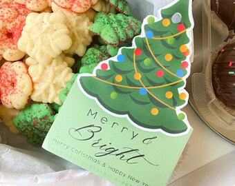 Christmas Tree Gift Tag: Merry & Bright Printable (PDF Download)