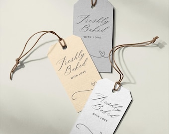 Freshly Baked with Love Instant Printable Gift Tags | Printable PDF Download