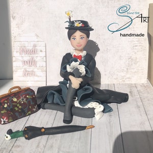 MARY POPPINS handgefertigt aus Polymer Clay ohne Formen