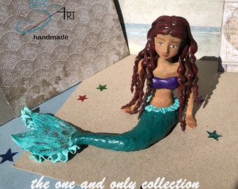 THE LITTLE MERMAID handmade in modelingclay reinforced with aluminium foil