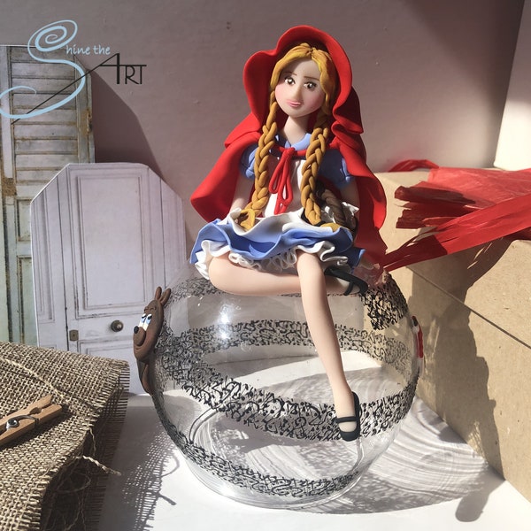 Little Red Riding Hood handmade in modelingclay without molds