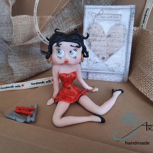 BETTY BOOP Handmade doll in modeling clay