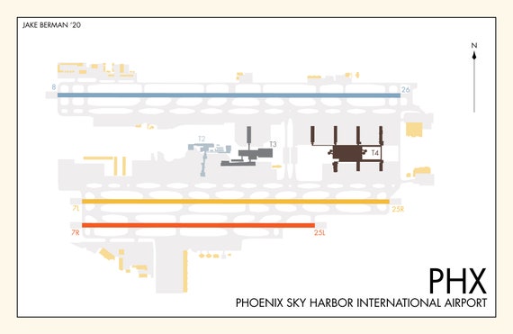 Phoenix Terminal Chart Phx International Airport Terminal Map New York Airport Terminal Map