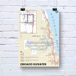 Mapa L de Chicago, 1921, arte original