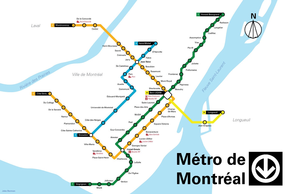 Montreal Metro Map Poster - Etsy