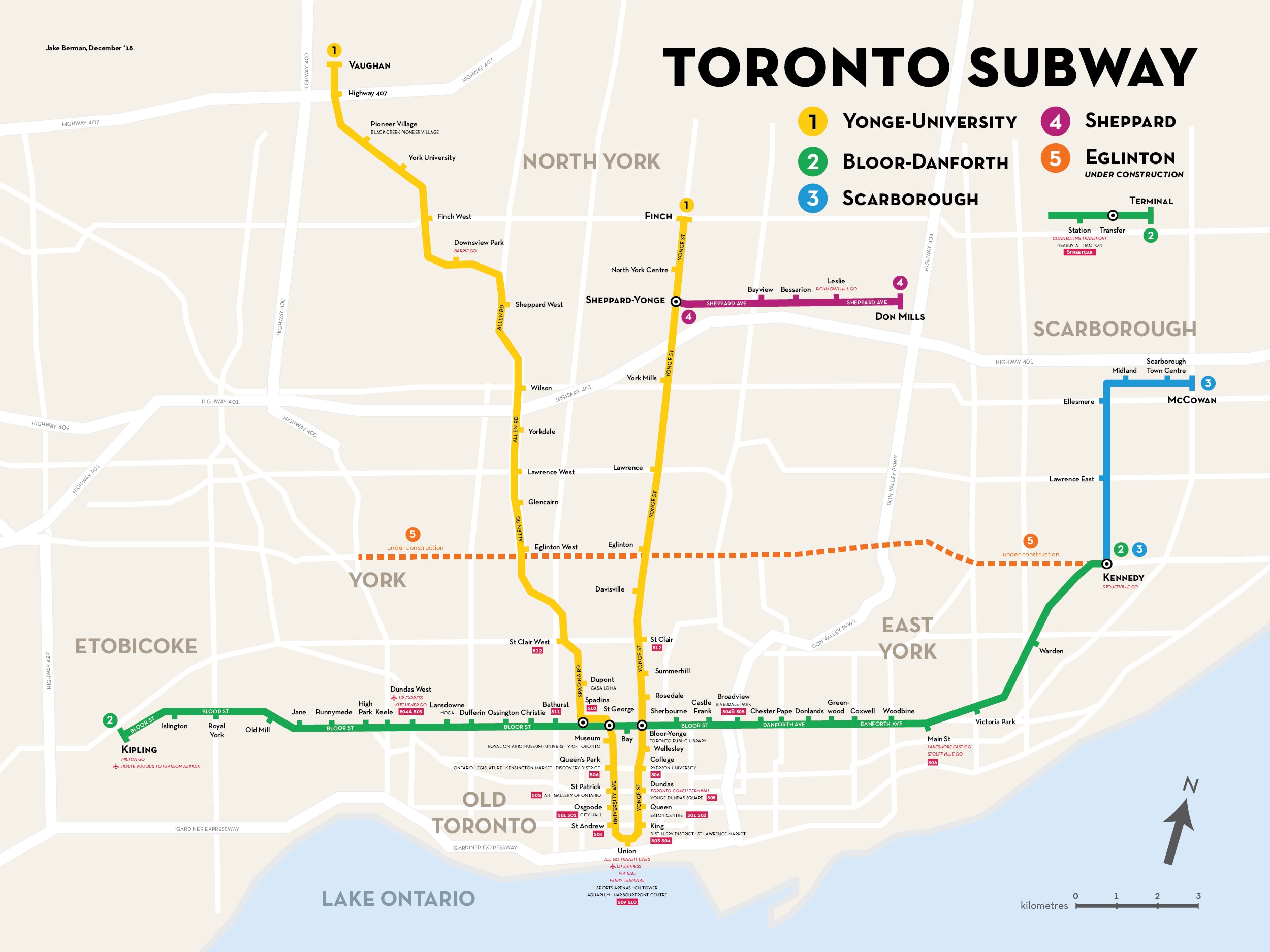 Cartel del mapa del metro de Toronto impresión de arte original Etsy España Cartel del mapa del metro de Toronto impresión de arte original Etsy España