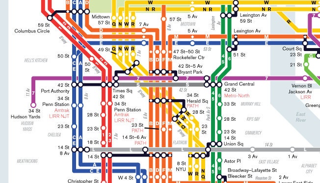 New York City Subway Map Print Original Art Poster - Etsy