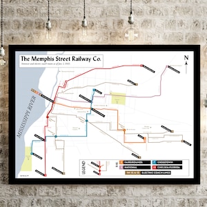 Memphis Street Railway Streetcar Trolley System Map 1945 Original Il 300x300.1992415083 4hog 