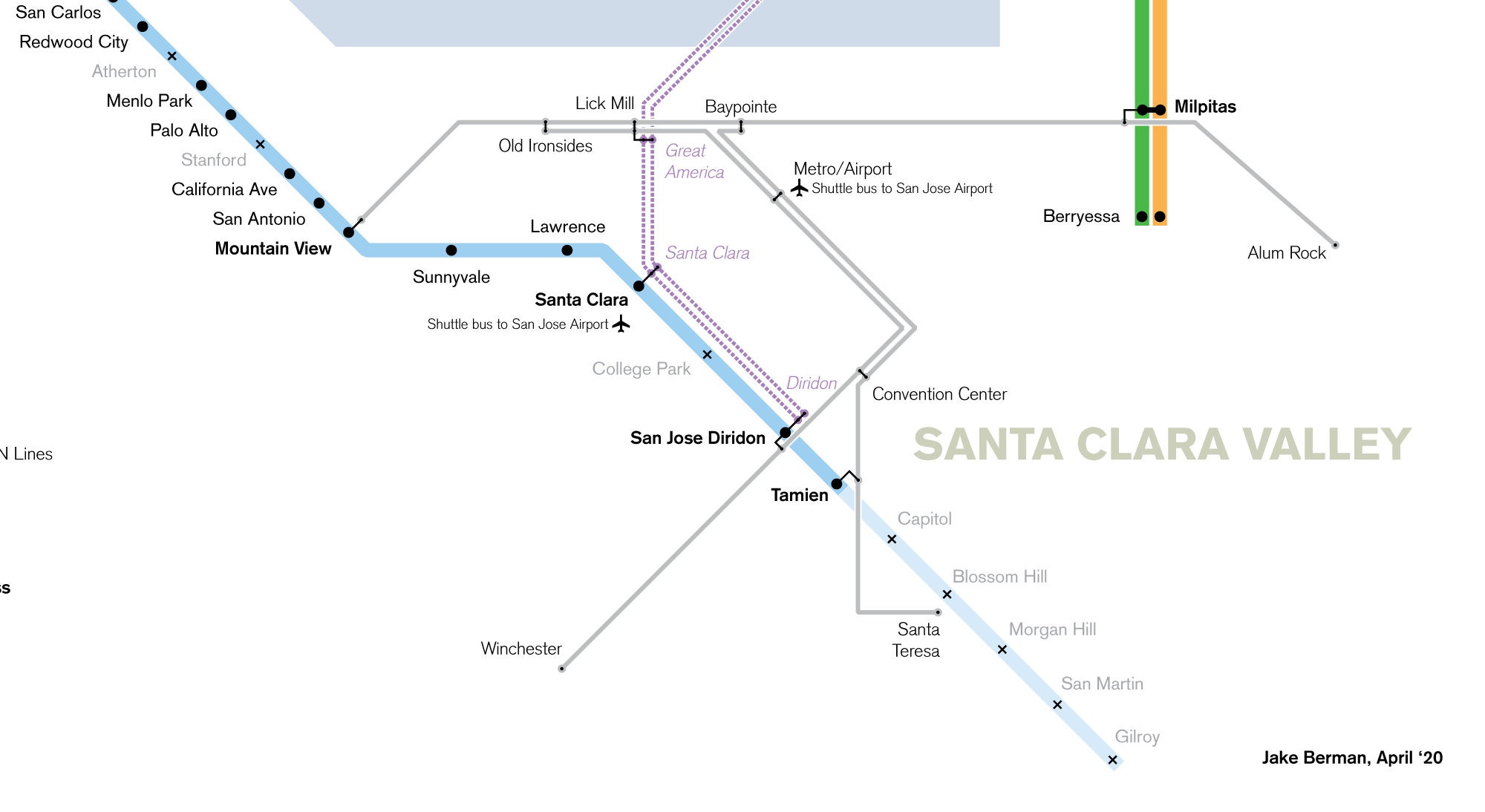 Bay Area Rapid Transit Map Print, 2020 Etsy