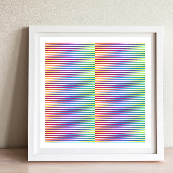 Original art print: Untitled No. 1, after Carlos Cruz Diez