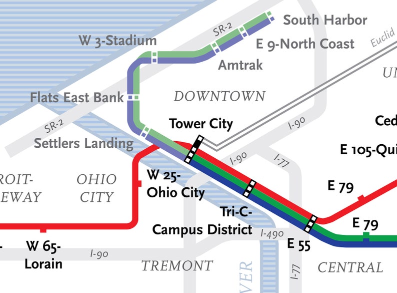 Cleveland Rapid Transit System Map