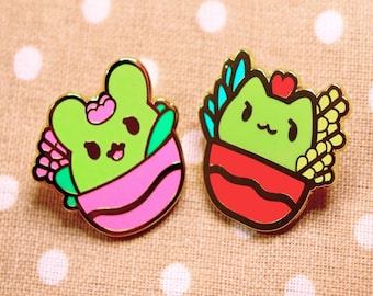0.75-inch Rabbit Plant Lapel Pins - Cute Bunny Plant Enamel Pins - Kawaii Anime Pins for Ita Bags - Plant Pin - Lapel Pin for Kids