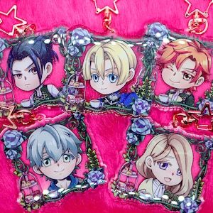Fire Emblem Three Houses Charm (Leoni Blu) - Portachiavi Fire Emblem Dimitri - Fire Emblem 3 Houses (Felix, Ashe, Mercedes, Sylvain, Dimitri)