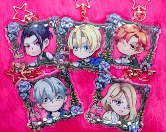 Fire Emblem Three Houses Acrylic Charm: Blue Lions, Gold Star Clasp