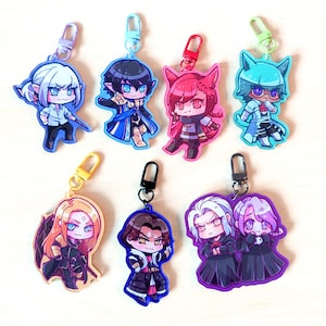 Final Fantasy XIV Acrylic Keychains - Cute Keychains Gamer Fangirl Acrylic Charm