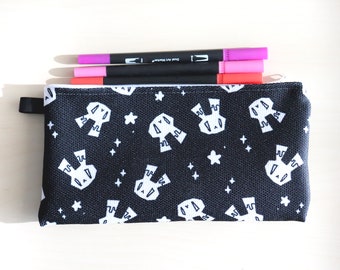 Bunny Galaxy Pencil Case: Kawaii Makeup Pouch, Artist Craft Carrier