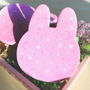 Bunny Galaxy Sticky Pad (set da 3) - Stick Notes Kawaii - Blocco note carino per piccole note e promemoria - Carta da lettere carina e kawaii