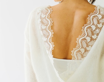 White mohair silk pullover, bridal soft mohair sweater, wedding white mohair silk pullover, wedding accessories, wedding women warm clothing