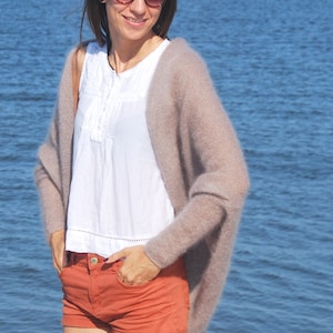 Strickpullover, Braut-Cardigan, Boho-Cardigan, Strickponcho, Strickschal, Mohair-Cape, Soft-Cardigan, Mohair-Cardigan, Mohair-Pullover