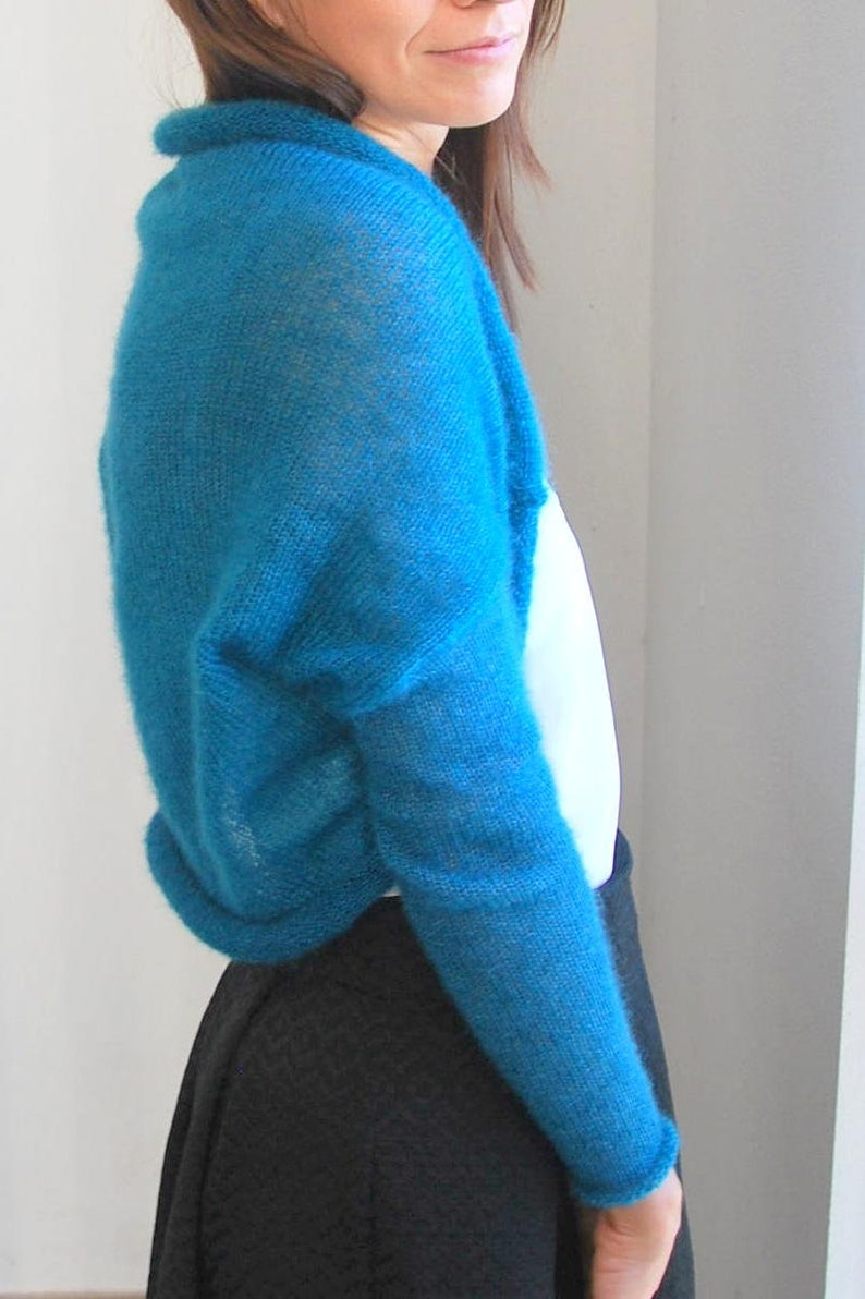 Mohair silk pullover mohair silk shrug wedding sweater Etsy