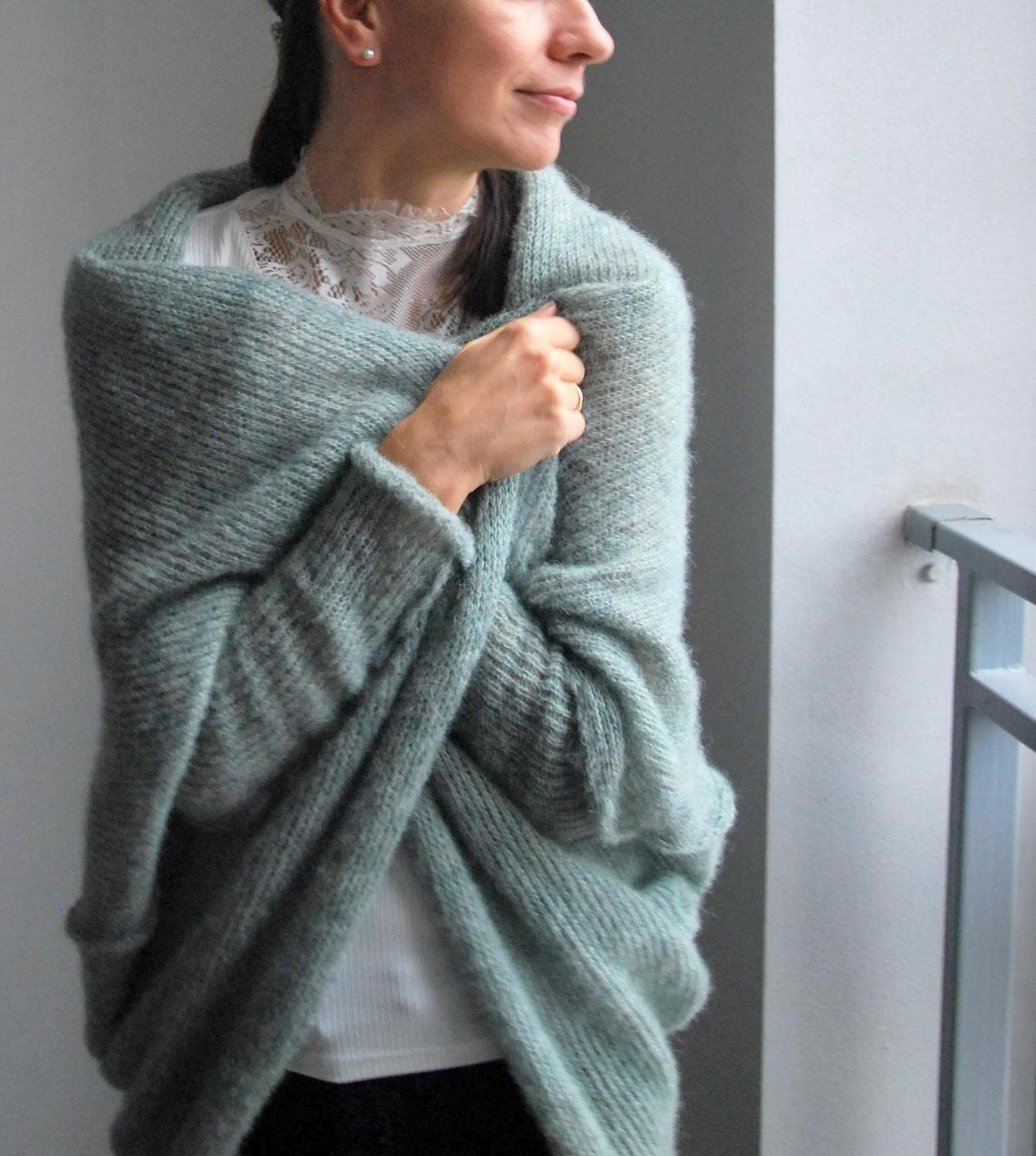 Fuzzy Cardigan Mint Cardigan Zara MINT VELVET Wool Alpaca Blend