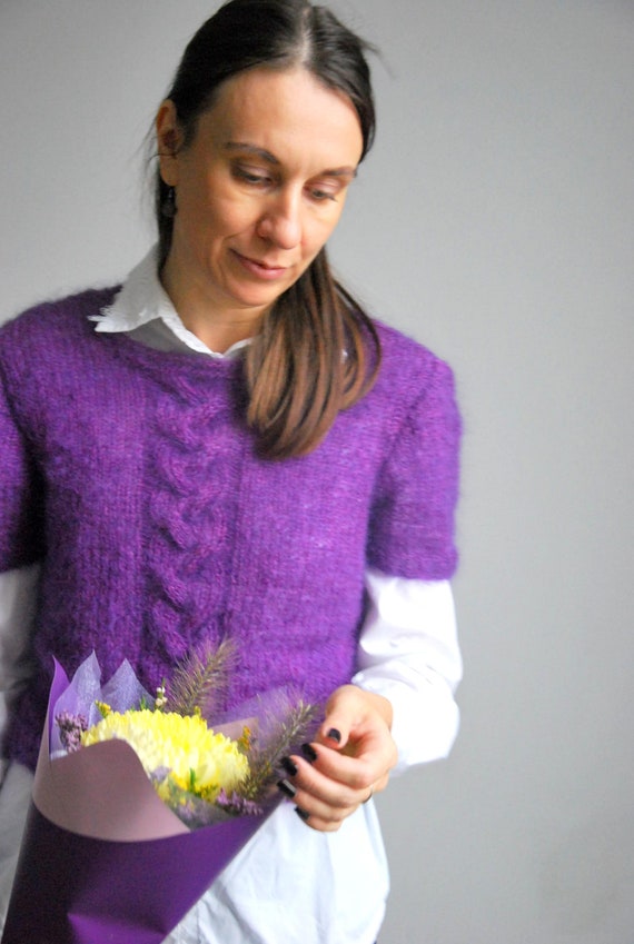 Gilet mauve femme sale