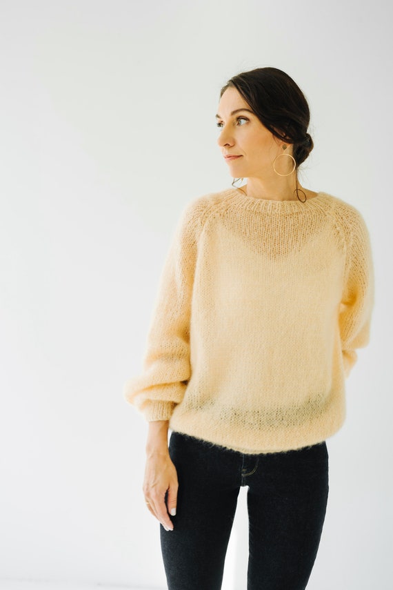 Handmade Mohair Silk Vanilla Pullover 