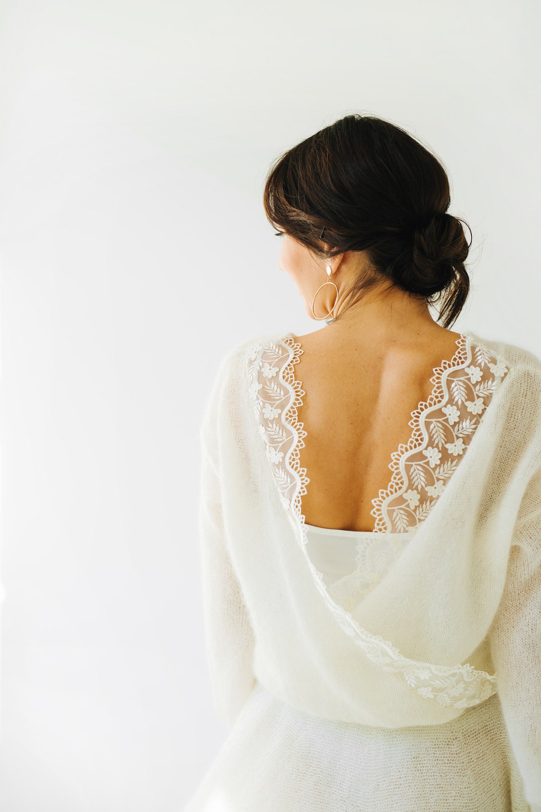 White Mohair Silk Pullover Bridal Soft Mohair Sweater - Etsy