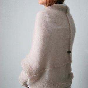 Mohair cardigan, mohair sweater, knit sweater, bridal cardigan, bridal sweater, mohair cape, bohemian cardigan, soft cardigan, beige sweater