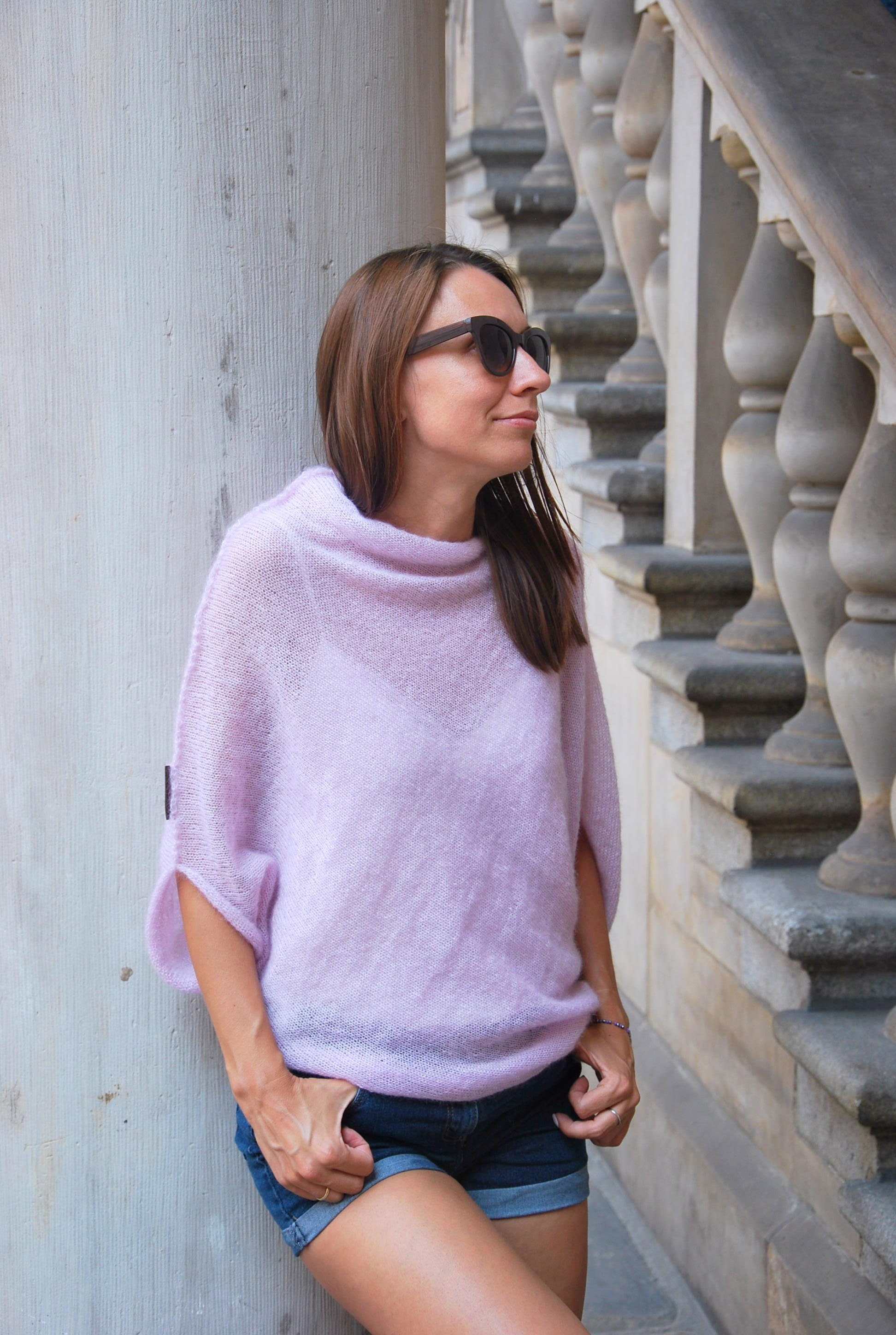 ELISABETH LIGHT PINK MOHAIR SWEATER