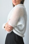 Mohair Silk Bridal Bolero Shrug: Knitted Wedding Cover-Up product logo