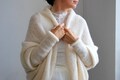 Ivory brushed alpaca silk cardigan, ivory soft mohair sweater, ivory wedding alpaca silk jacket, white bridal alpaca pullover, alpaca shrugs