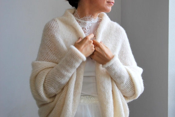 White top silk cardigan