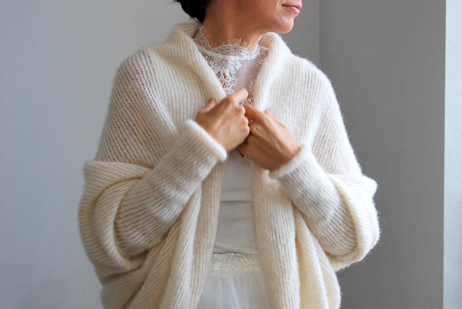 silk mohair cardigan