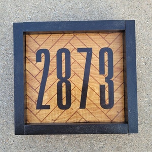 Modern Address Plaque - House Number Sign - Modern Curb Appeal - Address Number Display - Address Sign - Address Number Plaque
