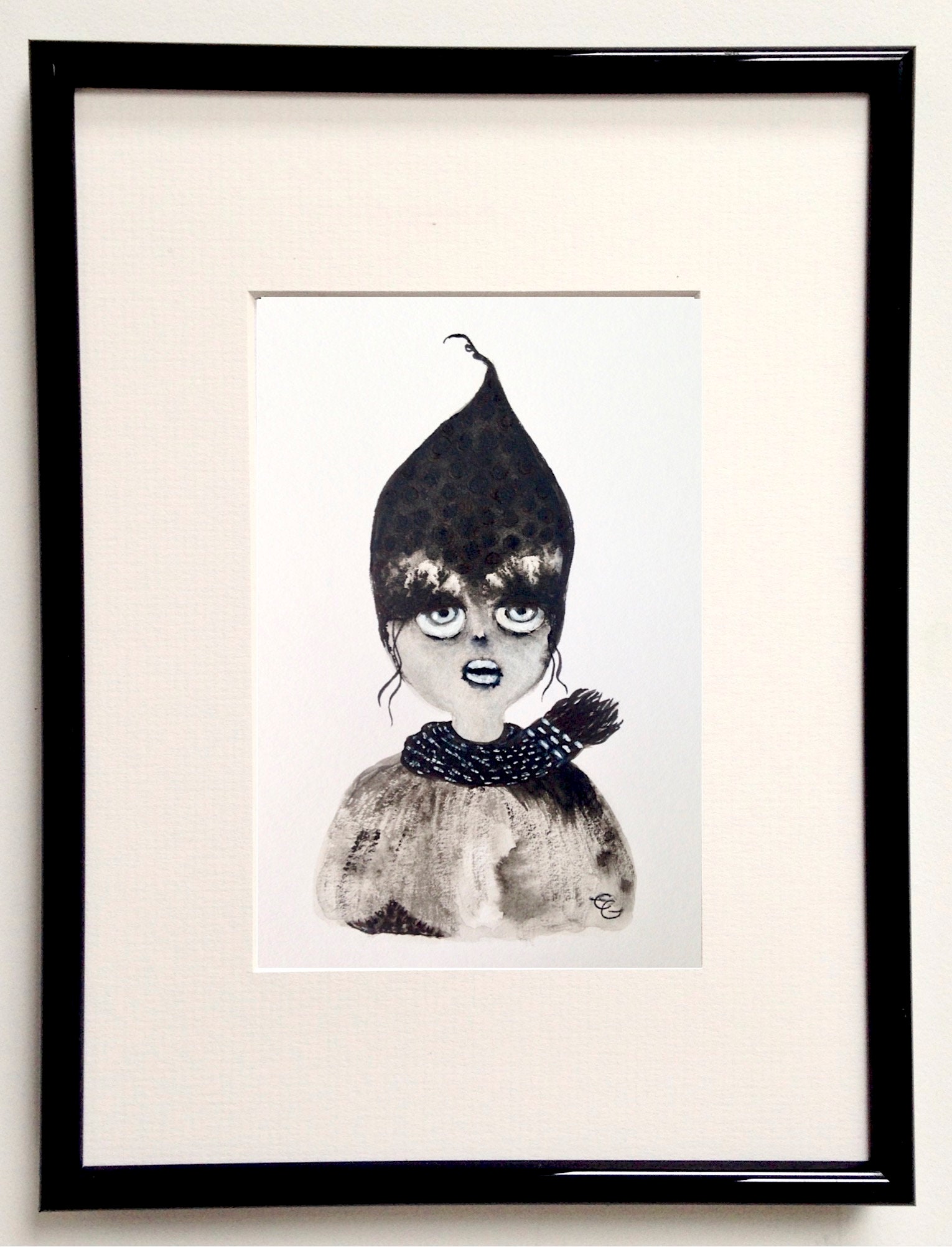 Peinture Au Lavis d'encre de Chine, La Sorcière Cocon