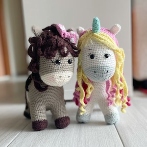 Crochet Pony and Unicorn PDF Instant Downloadable Pattern