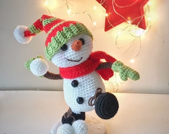 Crochet Snowman Amigurumi Instant PDF Digital Pattern