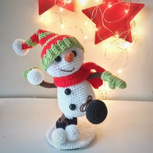 Crochet Snowman Amigurumi Instant PDF Digital Pattern