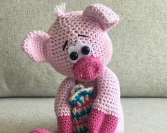 Gehaakt varken Amigurumi patroon - Instant digitaal downloadbaar patroon