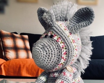 Gehaakt Zebra Amigurumi digitaal downloadbaar patroon