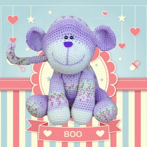 Virkad Apa Amigurumi PDF Digitalt Nedladdningsbart Mönster