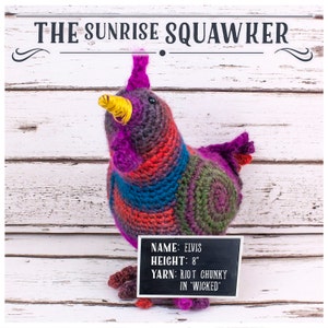 Crochet Chicken Amigurumi Digital Downloadable Pattern PLUS FREE Fish Pattern