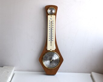 1960年代製ヴィンテージ バリゴ マホガニー/真鍮製気圧計 ドイツ製 