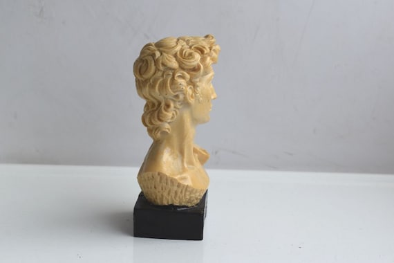 David Kopf Büste Mini Statue – 15 Cm Hoch, Aus Harz – Michelangelo Skulptur Für Deko & Zeichenübungen