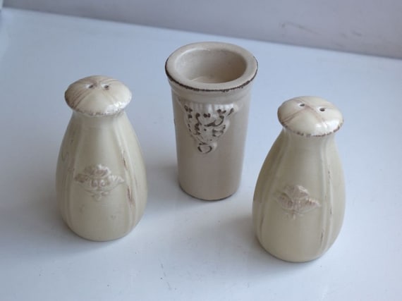 ヴィンテージ ソルト ペッパー シェーカー 3個セット ティーライト
