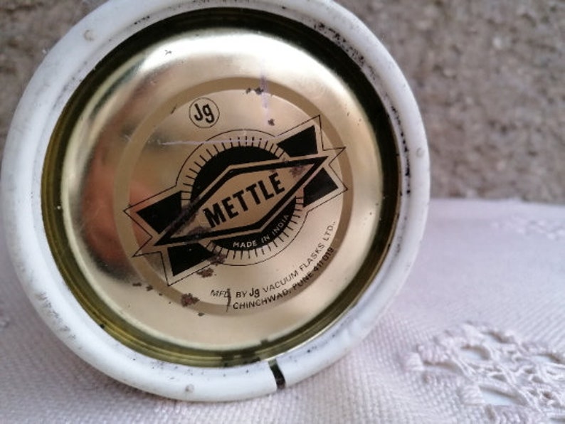 Vintage METTLE Thermos Indian Dancers Aluminum Jug Vacuum Flask