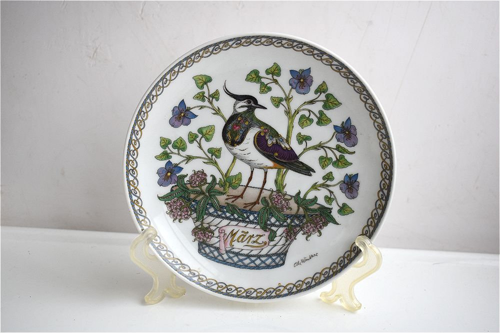 Vintage Hutschenreuther Ole Winther Month Bird March Wall Hanging